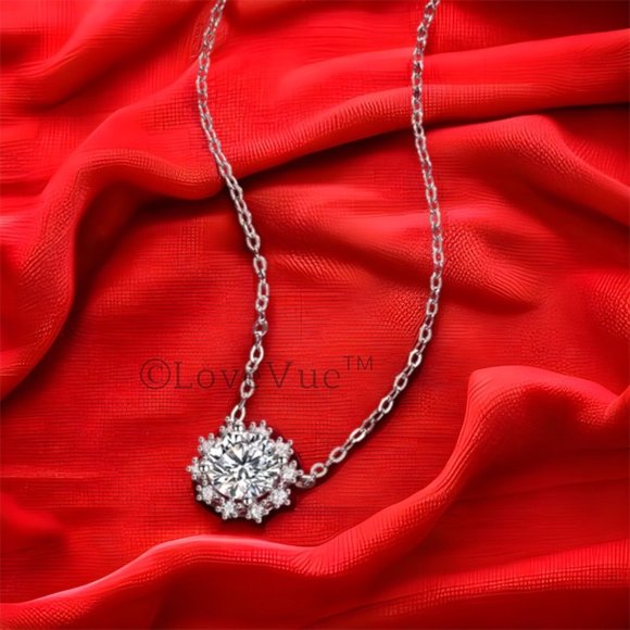 Certified 1ct. t.w. Diamond Snowflakes Brilliant Cut Necklace - Picture 4 of 16